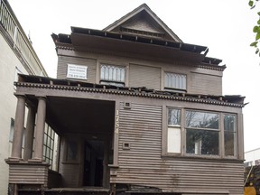 A home on the 1700 block of Pendrell Street dating back to 1906 house in the West End is being moved in Vancouver, BC, November, 28, 2016.