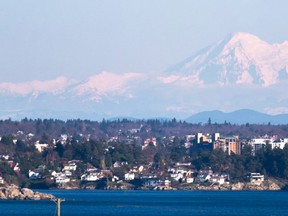 Mount Baker viewed from Royal Bay in Colwood. Foreign nationals were involved in 55 housing sales in October compared to 27 the previous month in Greater Victoria.