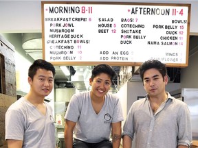 Heritage Asian Eatery's Felix Zhou, Natasha Romero and Paul Zhang.
