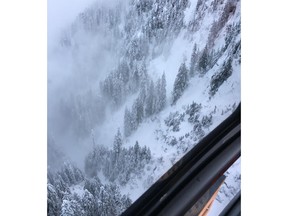 Two skiers who were caught in an avalanche on a West Vancouver mountain have been rescued after a frigid overnight stay.Subjects have been spotted from the chopper (just above the helicopter window frame) and crews are prepping for HEC on Cypress due to low cloud in the valley.