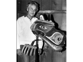 Gloria Cranmer Webster is the daughter of Dan Cramner and was once the curator of the U'mista Cultural Centre in Alert Bay. She played a key role in the repatriation of artifacts confiscated from her father's 1921 potlatch.