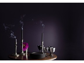 Caption: Shadow (a purply black) is Benjamin Moore's 2017 Colour of the Year  Photo: Benjamin Moore for The Home Front: What's ahead for colour by Rebecca Keillor [PNG Merlin Archive]