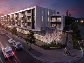 Pixel is a 101-unit residential project, which consists of a four-storey building with ground-level commercial space, located on Kingsway between Metrotown and Edmonds.