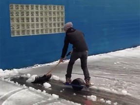 The One Wheel way to clear snow.