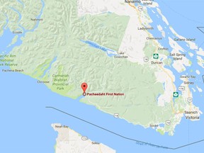 Pacheedaht First Nation on western Vancouver Island.