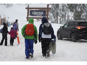 North Shore Rescue says a search was activated Friday morning at Cypress Mountain. People arrive at the Cypress Mountain resort in West Vancouver in this file photo.