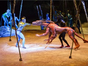 Cirque du Soleil's Toruk — The First Flight features costumes by Kym Barrett.