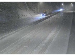 Drivers are being urged to exercise caution if travelling on the Coquihalla Highway because of heavy snow.