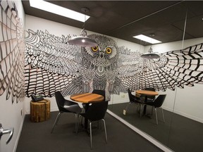 Hootsuite Inc., a B.C. startup that builds software to help marketers use social media, is said to be for sale. A meeting room in a Hootsuite office in Vancouver.