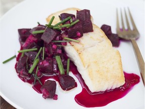 Roasted halibut from Inspired Cooking, a cookbook with proceeds going to Inspire Health, a non-profit integrated cancer care organization for those diagnosed with cancer and their families.