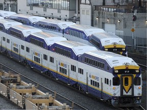 West Coast Express trains are lined up in 2010. Metro Vancouver mayors are currently pleading with the Canadian Pacific Railway to do something about the slow-moving freight trains that have caused more than 80 hours of delays to commuters on the Express in recent weeks. Nick Procaylo/PNG files
