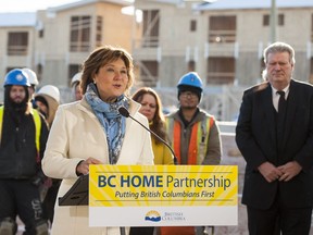Premier Christy Clark announces a new program in Surrey to assist first-time homebuyers across the province on Thursday.