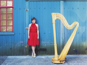 Vancouver harp player and singer Elisa Thorn created the Painting Project with her father. The album to arise from this pairing is called Hue. Shannyn Higgins photo