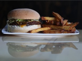 Arburger and fries at The Arbor.