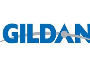 The corporate logo of Gildan Activewear Inc. (TSX:GIL) is shown. Gildan Activewear Inc. of Montreal confirmed this morning that it will pay US$88 million to buy the American Apparel brand as part of bankruptcy court proceedings for the California-based clothing company. THE CANADIAN PRESS/HO