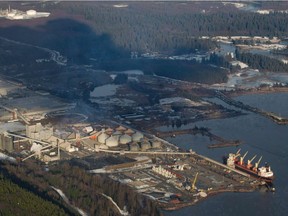 Pacific Future Energy Corp. is proposing an oil refinery near Kitimat (pictured) and would ship refined petroleum products by tanker from Kitimat.