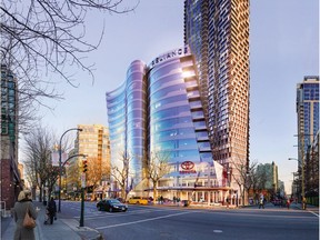 An artist's rendering of the Burrard Place development in Vancouver.