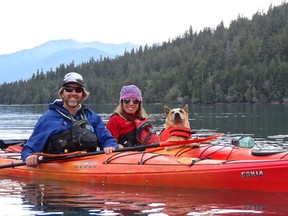 Brian McCutcheon and Ashley Scanlan, owners of Bear Camp, at Chilko Lake.