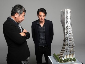 Japan Unlayered is being curated by master Japanese architect Kengo Kuma, left, with Michael Sypkens of Kengo Kuma & Associates.