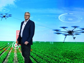 Qualcomm Inc. CEO Steve Mollenkopf speaks during a keynote address at CES 2017.