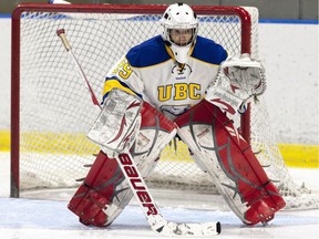 University of British Columbia goaltender Laura Taylor is shown in a 2015 handout photo. On Friday, UBC will honour former women's hockey goalie Laura Taylor by retiring her jersey. The Kelowna, B.C., native took her own life in April and family, friends and teammates say the tribute is not only about remembering her life, but also about keeping the mental illness dialogue open.