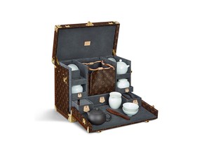 "Exclusive and rare" items from Louis Vuitton, like this custom tea set, are available in Vancouver for a limited time.