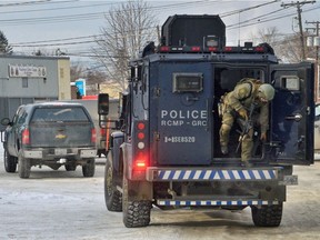 A police raid in Kamloops at Heavy Metal Gym on Briar Avenue, a business owned by a Red Scorpions member.