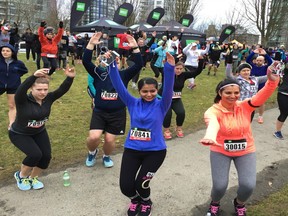 More than 500 runners took part in Sunday's first leg of the MEC Lower Mainland road racing series at Stanley Park as they kicked off the Year of the Rooster with 10K and 5K races and a spirited warm-up.