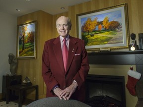 Jim Pattison in the library of his Vancouver office.