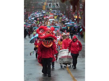 Action from the 44th annual  Chinese New Year Parade in Vancouver, BC., January 29, 2017.