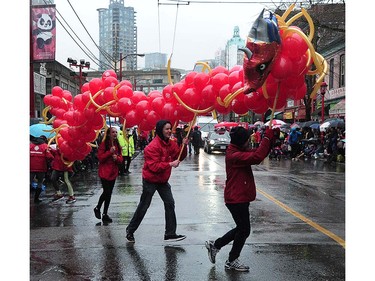 Action from the 44th annual  Chinese New Year Parade in Vancouver, BC., January 29, 2017.