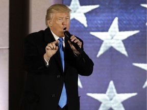 President-elect Donald Trump speaks at a pre-Inaugural "Make America Great Again! Welcome Celebration" at the Lincoln Memorial in Washington, Thursday, Jan. 19, 2017.