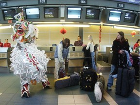 Passenger numbers at Vancouver International Airport during the Lunar New Year period in late January or early February have more than doubled in the past 20 years.