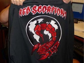 Red Scorpion gang jacket.