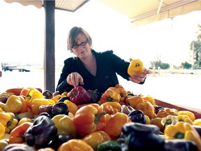 Lenore Newman at a farmers market, which are making comebacks across the country.