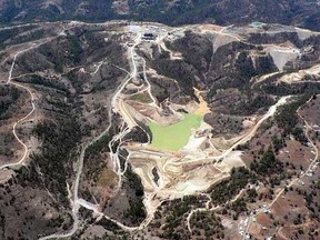 An aerial view of Goldcorp's Marlin mine in Guatemala in April, 2006.