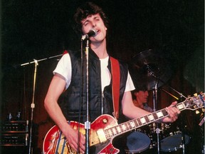 Tim Ray, the guitarist and frontman for Vancouver band Tim Ray and AV, performs circa 1982.