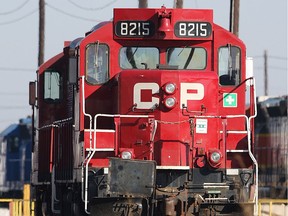 File: A Canadian Pacific train in Agincourt Ontario