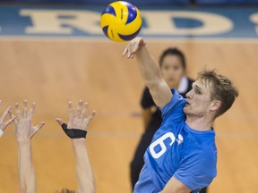 UBC Thunderbirds' outside hitter Cam Fennema