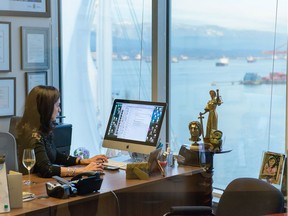 The view from the office of Kaity Arsoniadis-Stein, executive director of the Vancouver International Maritime Centre. VIMC was established in September 2015 with a mandate to promote the city as a maritime centre for the global shipping industry.