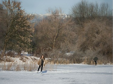 For the first time in 20 years, skating was allowed on Trout Lake in Vancouver, BC Thursday, January 5, 2017.