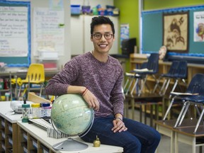 David Lee is a student teacher at Garden City elementary in Richmond, B.C., January 10, 2017.