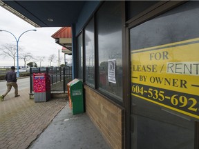 Several businesses have closed along Marine Drive in White Rock this winter.