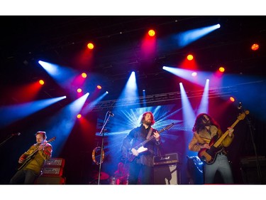 The Sheepdogs perform on one of the two outdoor stages at Concord's New Year's Eve Vancouver Celebration, held at Canada Place on Dec. 31 2016.