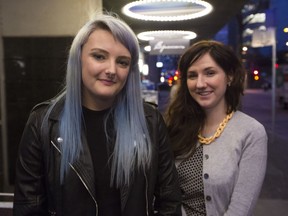 Ashtyn Bevan (left), 24, and Stacey Forrester, 36, are co-founders of Good Night Out, the first North American chapter of a group that started in the UK to combat sexual harassment at bars and nightclubs. The group wants to raise $1,000 to buy drink coasters that test for GHB.