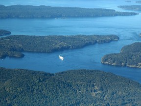 A B.C. ferry approaches Active Pass in the Gulf Islands. Tom Ryan/Tourism B.C. files