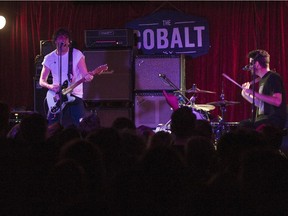 Vancouver rock duo Japandroids in concert at the Cobalt in Vancouver, BC, October, 5, 2016.