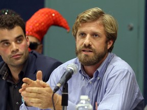 Victoria councillors Jeremy Loveday, left, and Ben Isitt.