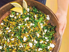 Warm Salad of Spiced Kale, Bulgur Wheat and Puy Lentils, from Sirocco: Fabulous Flavors from the Middle East by Sabrina Ghayour.