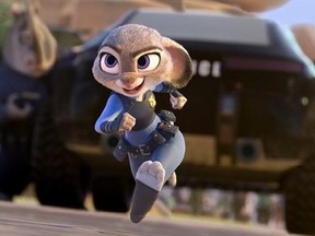 This image released by Disney shows Judy Hopps, voiced by Ginnifer Goodwin, in a scene from the animated film, &ampquot;Zootopia.&ampquot; ‚ÄúZootopia‚Äù won best animated feature and took home a leading six awards at the 44th Annie Awards, setting up the Disney release as the clear favorite at the Oscars, on Feb. 26, 2017. (Disney via AP)